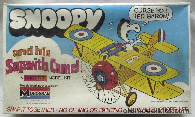 Monogram Snoopy and his Sopwith Camel - Motorized Model, 6779 plastic model kit